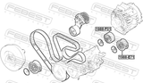 Febest 1988-E71 Pulley Idler