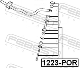 Febest 1223-POR Front Stabilizer Link / Sway Bar Link