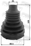 Febest 1915P-F25T Boot Inner CV Joint Kit Pvc 80.5X109X25