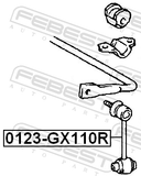 Febest 0123-GX110R Rear Stabilizer Link / Sway Bar Link