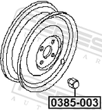 Febest 0385-003 Wheel Nut M12X1.5 L35