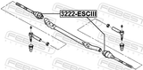 Febest 3222-ESCIII Steering Tie Rod