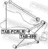 Febest TAB-499 Rear Rod Bushing