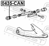 Febest 0435-CAN Upper Arm Threaded Bushing