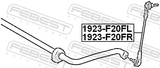 Febest 1923-F20FL Front Left Stabilizer Link / Sway Bar Link