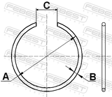 Febest CC-1-29X2-2-PCS5 Retaining Ring PCS 5