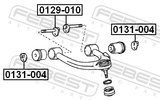 Febest 0129-010 Camber Adjusting Eccentric Bolt