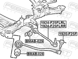 Febest BMAB-028 Front Bushing, Front Control Arm