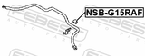 Febest NSB-G15RAF Front Stabilizer Bar Bush D24.5