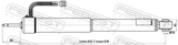 Febest 01110-010R Rear Shock Absorber Gas.Twin Tube