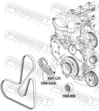 Febest 1890-A24X Belt Tensioner