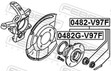 Febest 0482G-V97F Front Wheel Hub