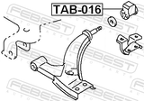 Febest TAB-016 Rear Bushing, Front Control Arm