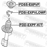 Febest FDSS-EXPVF Front Shock Absorber Mounting