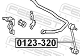 Febest 0123-320 Rear Stabilizer Link / Sway Bar Link