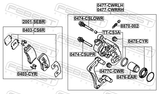 Febest 0477-CWRLH Rear Left Brake Caliper Assembly (With Bracket)