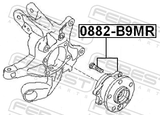 Febest 0882-B9MR Rear Wheel Hub