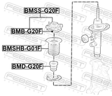 Febest BMD-G20F Front Shock Absorber Jounce Bumper