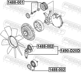 Febest 1490-D20D Belt Tensioner