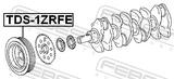 Febest TDS-1ZRFE Crankshaft Pulley 1ZRFE/2ZRFE/3ZRFAE