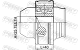 Febest 2011-GRCHSHAF Propshaft CV Joint 25X86