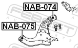 Febest NAB-075 Front Bushing, Front Control Arm
