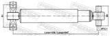 Febest 03110-006R Rear Shock Absorber Gas.Twin Tube