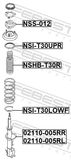 Febest NSHB-T30R Rear Shock Absorber Boot (Set For One Side)