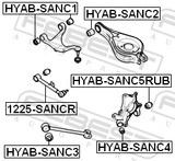 Febest HYAB-SANC5RUB Rear Knuckle Bushing