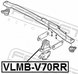 Febest VLMB-V70RR Rear Engine Mount Bushing