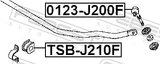 Febest TSB-J210F Front Stabilizer Bar Bush D21