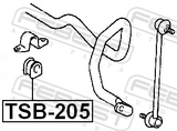 Febest TSB-205 Front Stabilizer Bar Bush D22