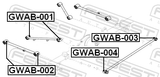 Febest GWAB-001 Rear Trailing Rod Bushing