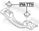 Febest FM-TT9 Engine Mount (Hydro)