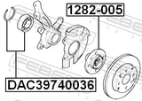 Febest 1282-005 Front Wheel Hub