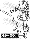 Febest 0423-008 Rear Stabilizer Link / Sway Bar Link