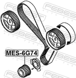 Febest MES-6G74 Crankshaft Timing Pulley