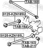 Febest TAB-169 Bushing, Rear Transverse Arm