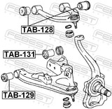 Febest TAB-131 Bushing, Front Lower Control Arm