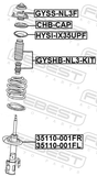 Febest GYSHB-NL3-KIT Boot With Jounce Bumper Front Shock Absorber Kit