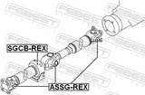 Febest SGCB-REX Drive Shaft Bearing