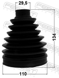 Febest 0117P-UCK50 Boot Outer CV Joint Kit Pvc 110X134X29.5