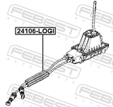 Febest 24106-LOGI Transmission Gear Change Cable