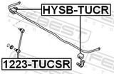 Febest HYSB-TUCR Rear Stabilizer Bar Bush D14.8