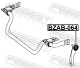 Febest BZAB-064 Front Stabilizer Link Bushing