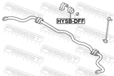 Febest HYSB-DFF Rear Stabilizer Bar Bush D20.5
