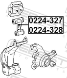 Febest 0224-328 Left Upper Front Arm