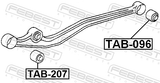 Febest TAB-096 Rear Bushing, Front Control Arm