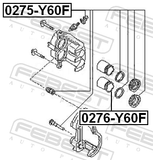 Febest 0275-Y60F Front Brake Caliper Repair Kit (Set For One Side)