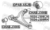 Febest OPAB-ASJB Rear Bushing With Bracket, Front Control Arm